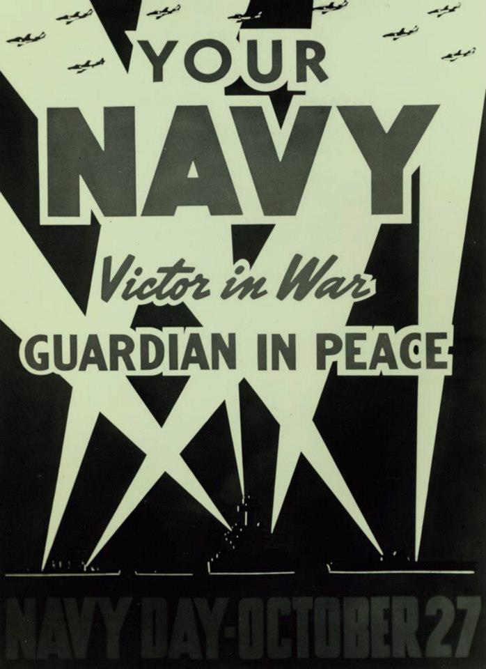 Navy Day poster, 1947, Crash MacDuff blog